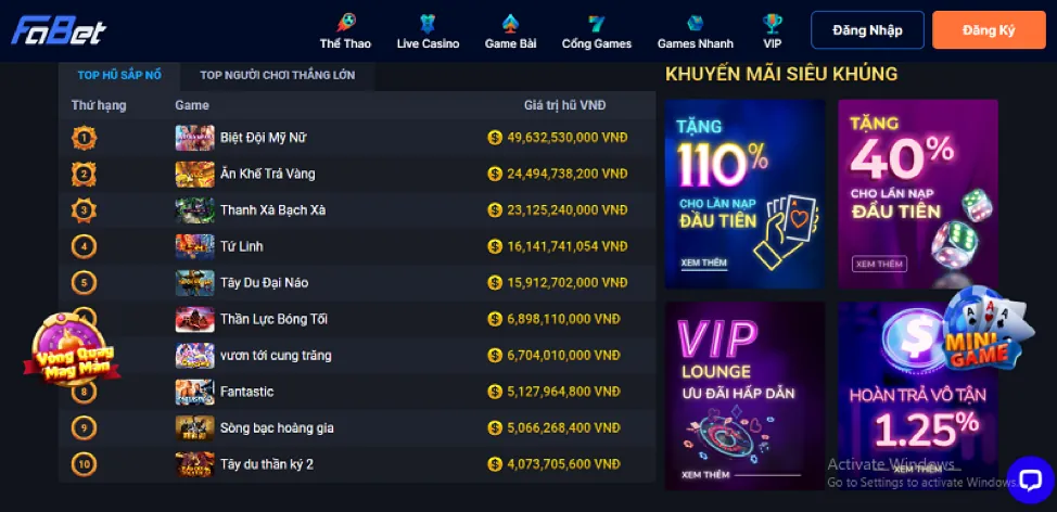 Hình ảnh tổng quan các loại trò chơi casino tại 8day win